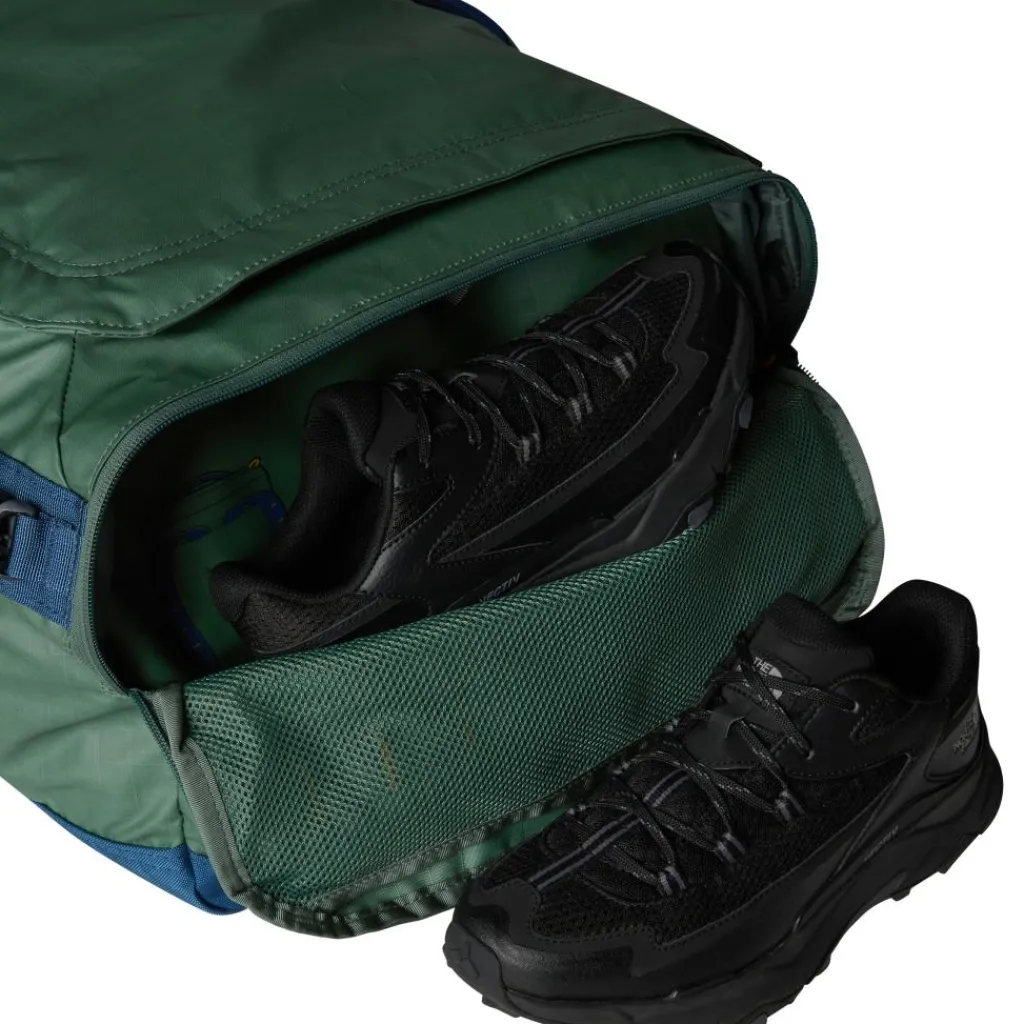 Reistassen-The North Face Base Camp Voyager reistas 62 liter duck green shady blue