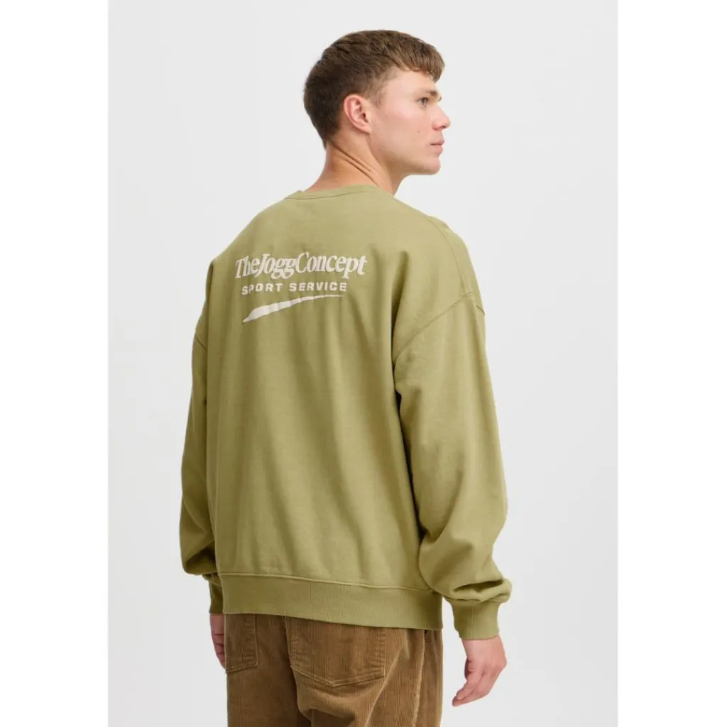 Truien & Vesten-TheJoggConcept Rubi sweater heren split pea