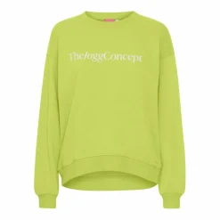 Truien & Vesten-TheJoggConcept Safine sweater dames lime punch