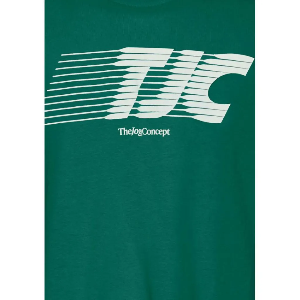 TheJoggConcept Silas Logo shirt heren evergreen< Shirts, Polo's & Blouses