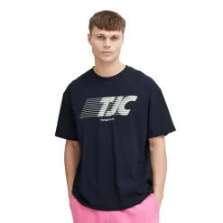 Shirts, Polo's & Blouses-TheJoggConcept Silas Logo shirt heren navy blazer