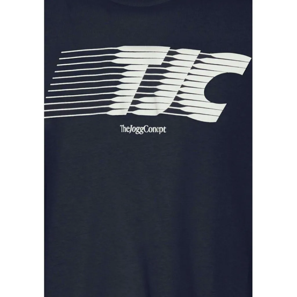 Shirts, Polo's & Blouses-TheJoggConcept Silas Logo shirt heren navy blazer