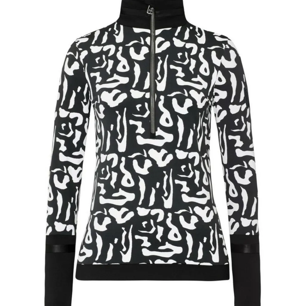 Toni Sailer Amie Print skipully dames bright white< Skipullies|Wintersport