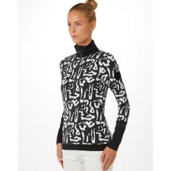 Toni Sailer Amie Print skipully dames bright white< Skipullies|Wintersport