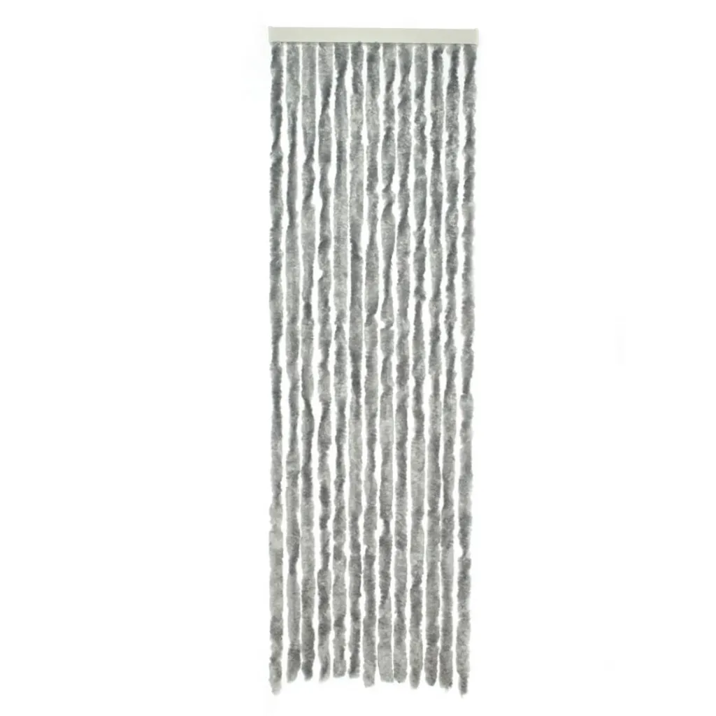 Travellife Chenille vliegengordijn 185 x 56 cm grey< Deurgordijnen