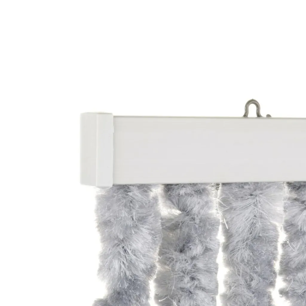 Travellife Chenille vliegengordijn 185 x 56 cm grey< Deurgordijnen