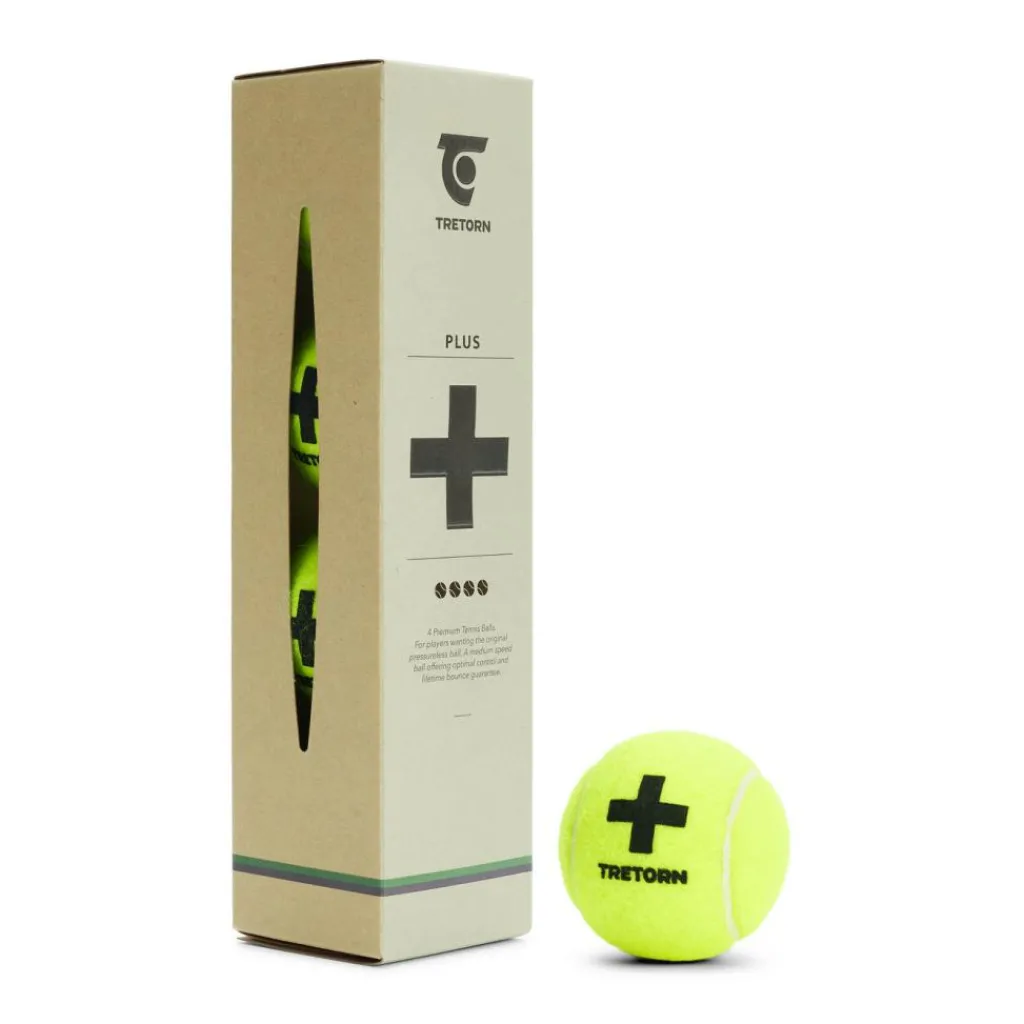 Tretorn Plus LB tennisballen 4-pack geel< Tennisballen