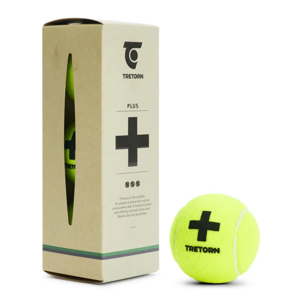 Tennisballen-Tretorn Plus LB tennisballen 3-pack geel