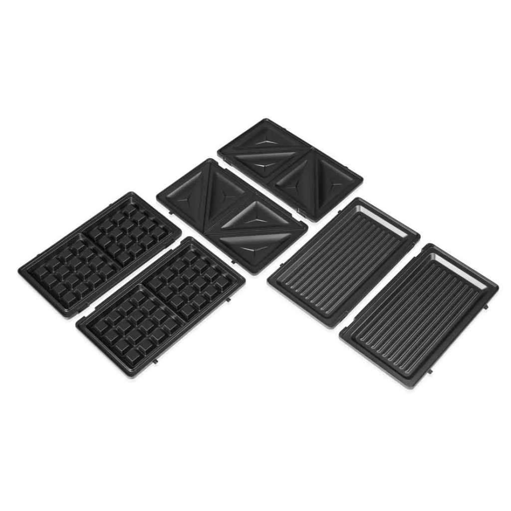 Keukenapparaten-Tristar SA-3071 3-in-1 tosti ijzer zwart zilver