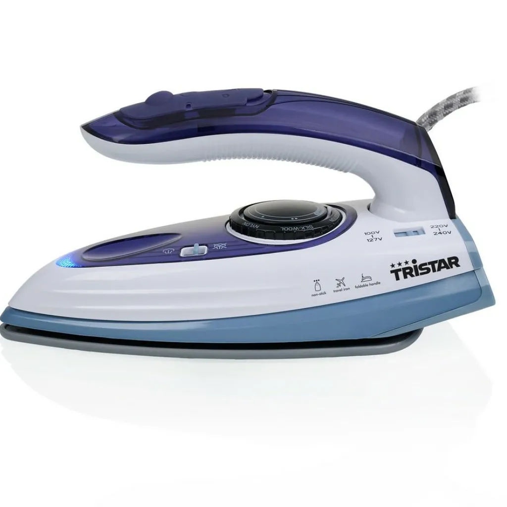 Wassen & Drogen-Tristar ST-8152 Reis stoomstrijkijzer blauw wit