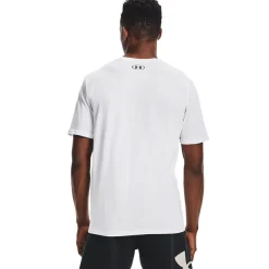 Under Armour  Left Chest Logo shirt heren white black< Sportshirt