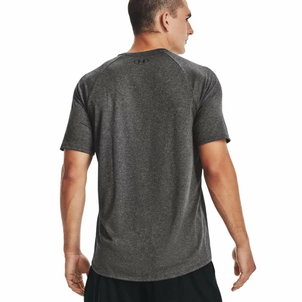 Sportshirt-Under Armour Tech 2.0 shirt heren carbon heather black