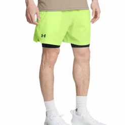 Under Armour Vanish Woven 2-in-1 short heren morph green black< Sportbroek