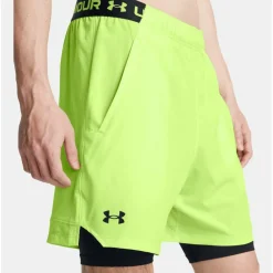 Under Armour  Vanish Woven 2-in-1 short heren morph green black< Sportbroek