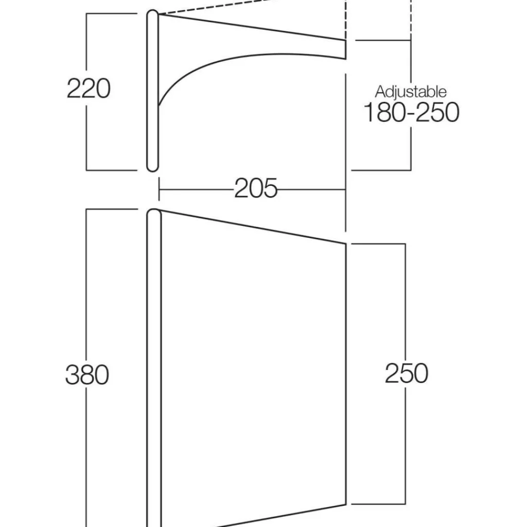 Vango Airbeam Sky Canopy caravanluifel 250 cm< Caravan- & Voortentluifels