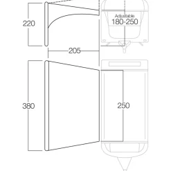 Vango Airbeam Sky Canopy caravanluifel 250 cm< Caravan- & Voortentluifels