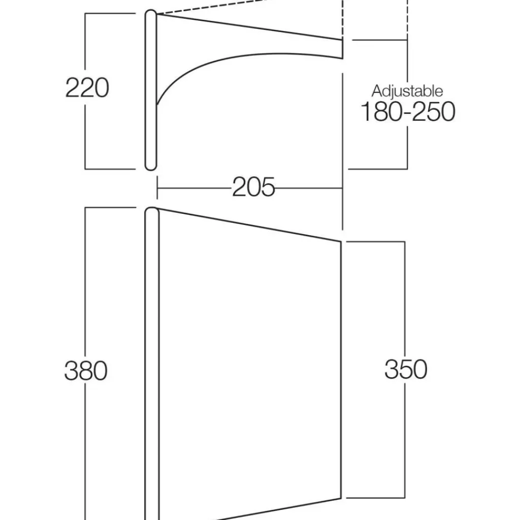 Caravan- & Voortentluifels-Vango Airbeam Sky Canopy caravanluifel 350 cm