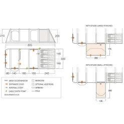 Vango Anantara IV Air TC 450XL opblaasbare tent grey< 4-Persoons Tent|Tunneltenten