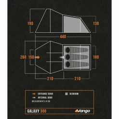 Vango Galaxy 300 lichtgewicht tunneltent green< Tunneltenten|Koepeltenten