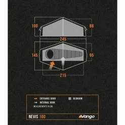Vango Nevis 100 lichtgewicht tunneltent green< Tunneltenten|Trekkerstenten