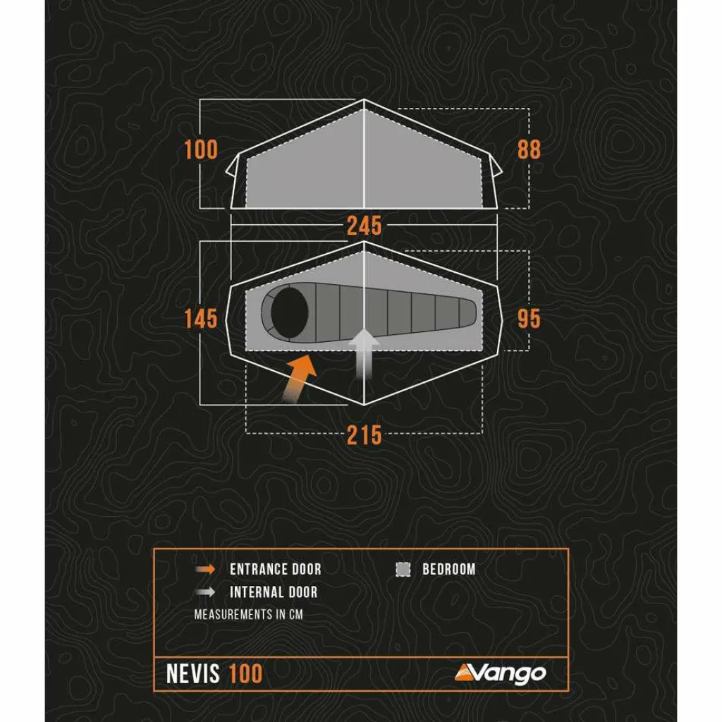 Vango Nevis 100 lichtgewicht tunneltent green< Tunneltenten|Trekkerstenten