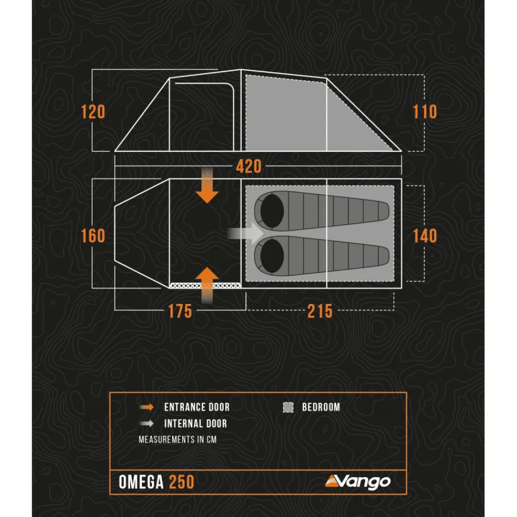 2-Persoons Tent|Tunneltenten-Vango Omega 250 lichtgewicht tunneltent green