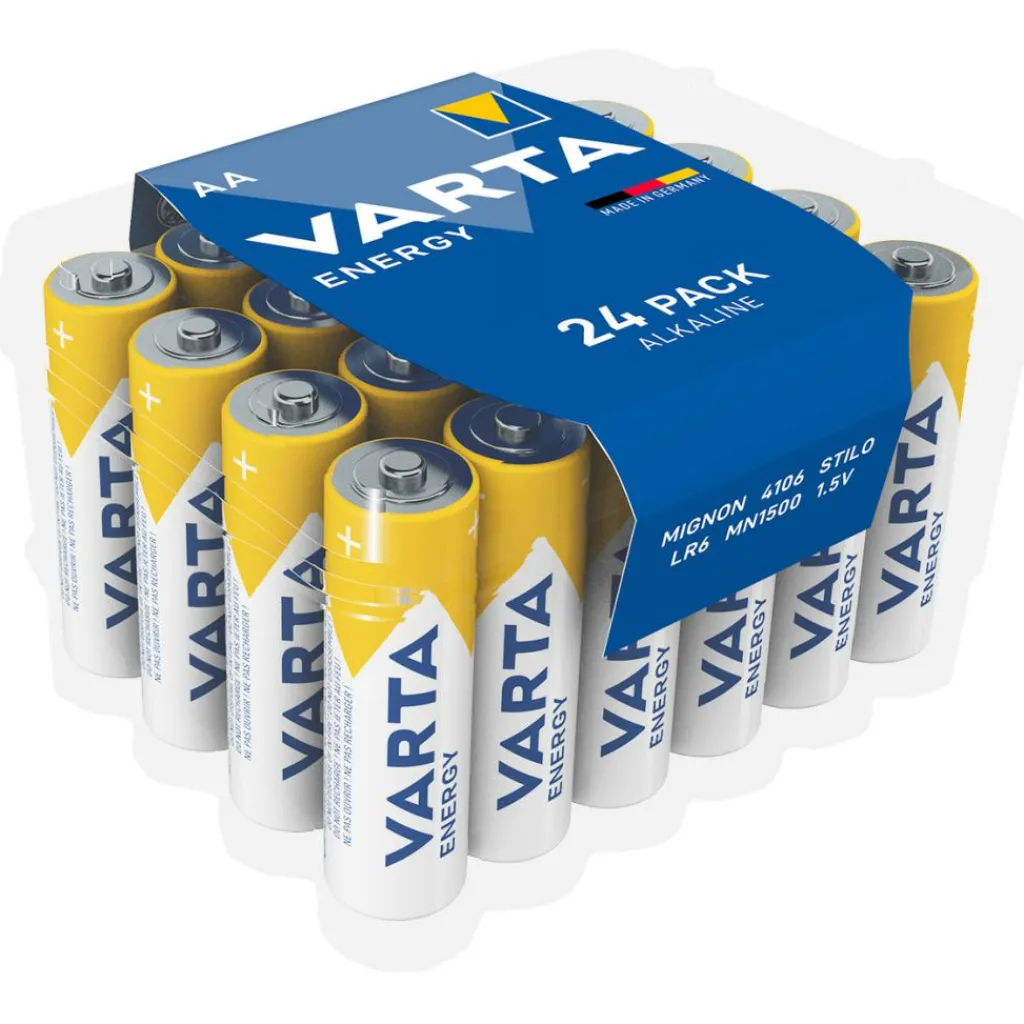 Varta Energy Alkaline AA batterij 24-pack< Accu's & Batterijen