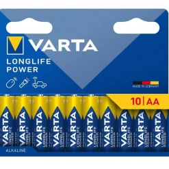Accu's & Batterijen-Varta Longlife Power Alkaline AA batterij 10-pack blauw