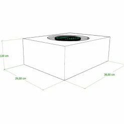 Vecam Watertank 15 liter 38 x 29 x 14 cm wit< Watertanks