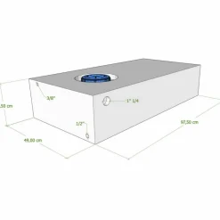 Watertanks-Vecam Watertank 100 liter 98 x 49 x 22 cm wit