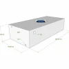 Vecam Watertank 100 liter 100 x 44 x 24 cm wit< Watertanks