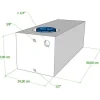 Vecam Watertank 60 liter 80 x 29 x 27 cm wit< Watertanks