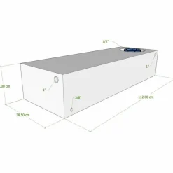 Watertanks-Vecam Watertank 93 liter 112 x 39 x 23 cm wit