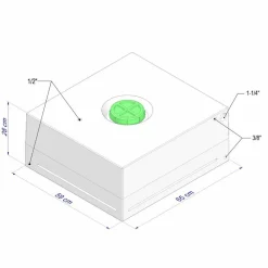 Watertanks-Vecam Watertank 105 liter 59 x 65 x 28 cm white