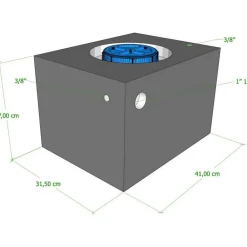 Watertanks-Vecam Watertank 34 liter 41 x 32 x 27 cm zwart