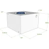 Watertanks-Vecam Watertank 50 liter 42 x 42 x 28 cm wit