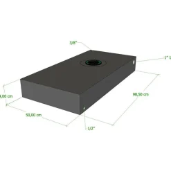 Watertanks-Vecam Watertank 65 liter 99 x 50 x 14 cm zwart