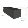 Vecam Watertank 80 liter 100 x 30 x 27 cm zwart< Watertanks
