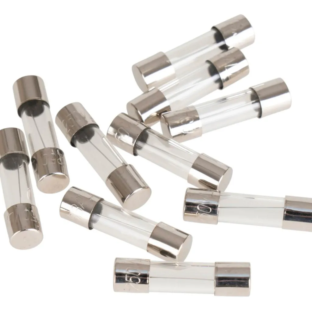 Velleman glaszekeringen 6,3A set van 10 stuks< Zekeringen