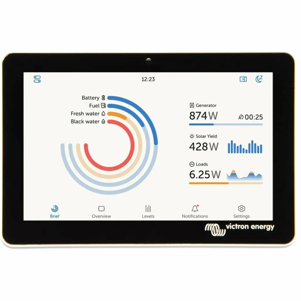 Victron Energy Cerbo GX Touch 50 Flush beeldscherm black< Accu's & Batterijen