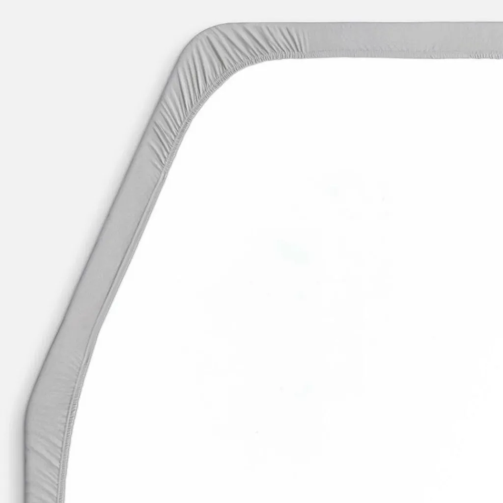 Walra Travel Jersey hoeslaken Frans bed links grijs< Beddengoed