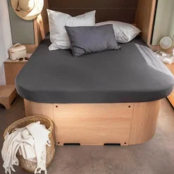 Beddengoed-Walra Travel Jersey hoeslaken Queens bed antraciet