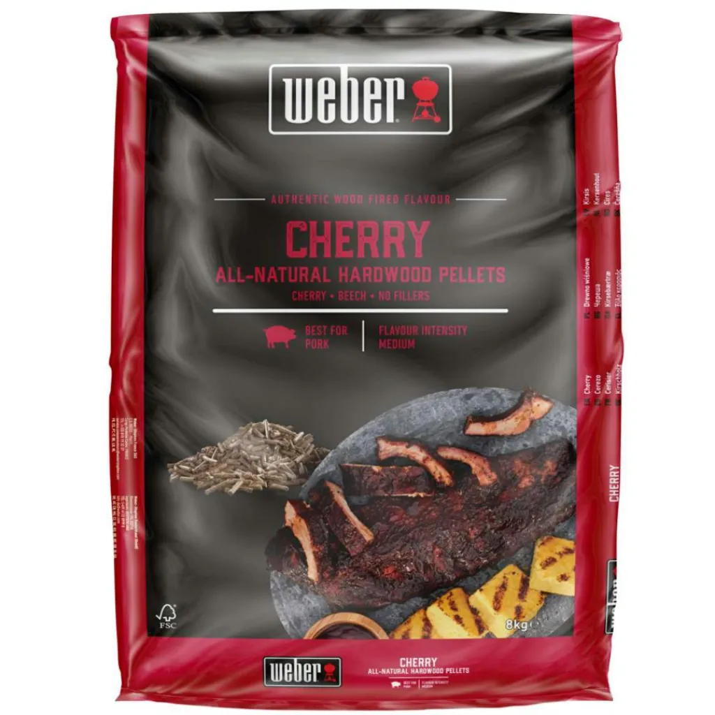 Aanmaken-Weber Kersenhout hardhout pellets 8 kg