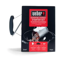 Aanmaken-Weber Rapidfire Set met brikettenstarter, briketten en aanmaakblokjes