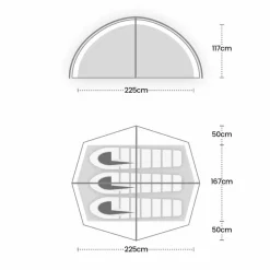 3-Persoons Tent|Tunneltenten-Wild Country Helm Compact 3 lichtgewicht koepeltent green