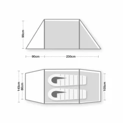 Wild Country  Hoolie Compact 2 lichtgewicht tunneltent green< 2-Persoons Tent|Tunneltenten