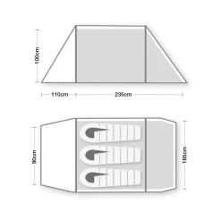 3-Persoons Tent|Tunneltenten-Wild Country Hoolie Compact 3 lichtgewicht tunneltent green