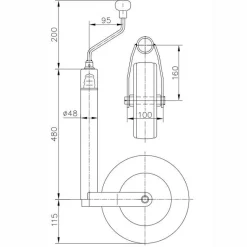 Winterhoff Premium neuswiel met kogeldrukmeter< Neuswielen