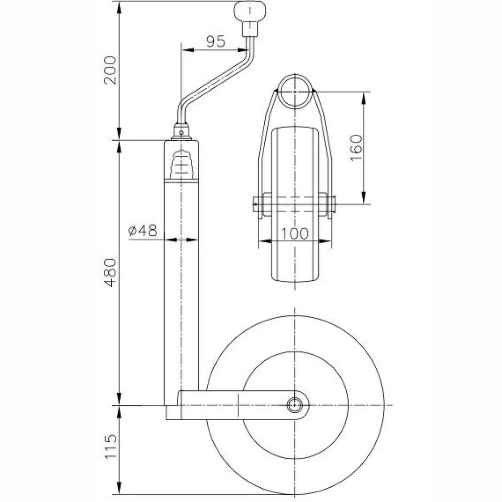 Winterhoff Premium neuswiel met kogeldrukmeter< Neuswielen