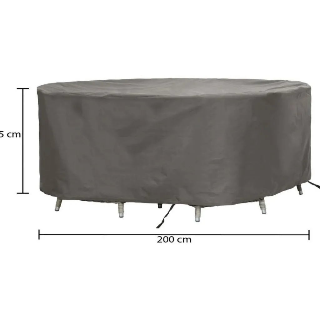 Winza Outdoor Covers Premium tuinset hoes ø 200 x 85 cm grey< Tuinmeubelhoezen